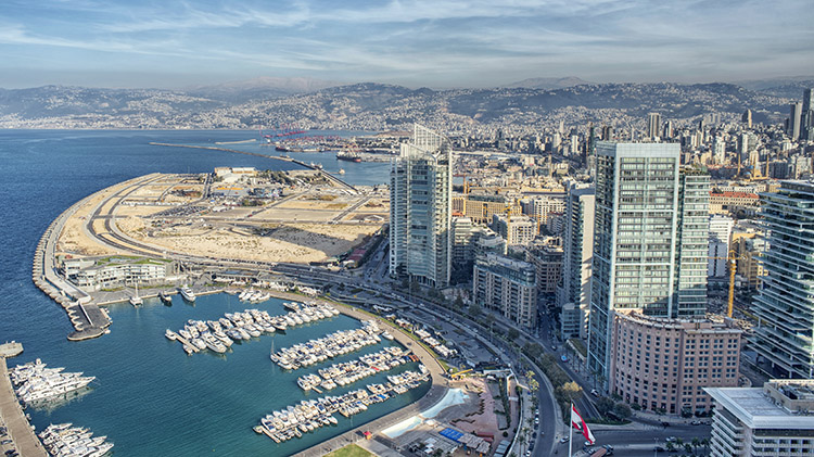 Aerial,View,Of,Beirut,Lebanon,,City,Of,Beirut,,Beirut,City